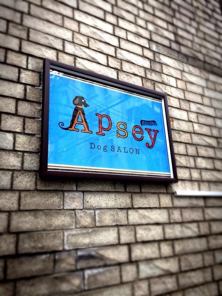 Apsey DogSALON の看板